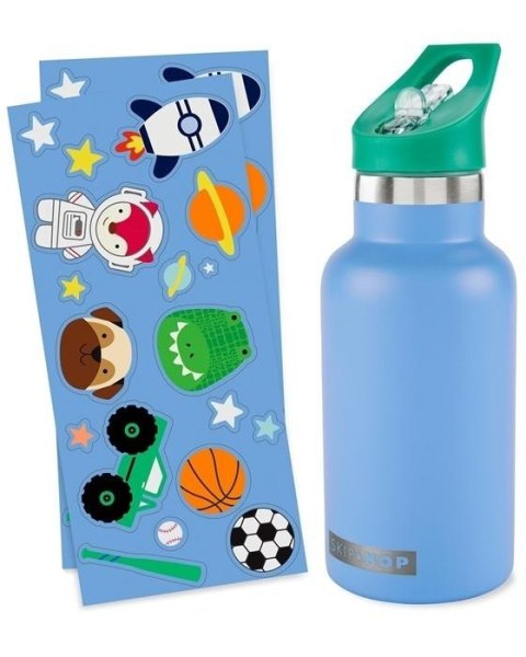 Butelka termiczna z naklejkami 380ml niebieska Butelka termiczna z naklejkami 380ml niebieska