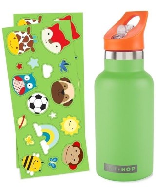 Butelka termiczna z naklejkami 380ml zielona