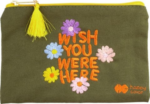 Kosmetyczka z haftem Bloom boho HAPPY COLOR Kosmetyczka z haftem Bloom boho HAPPY COLOR