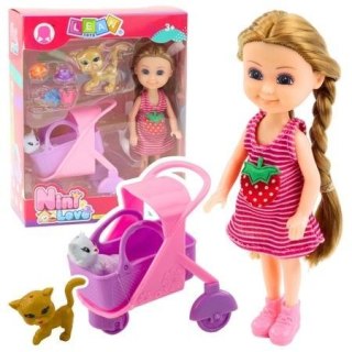 Lalka mini z akcesoriami różowa