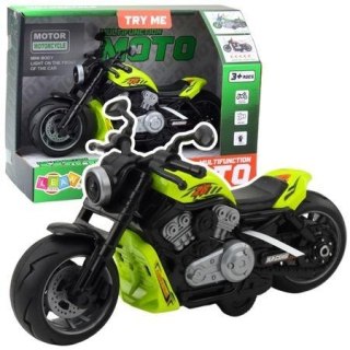 Motocykl na baterie zielony