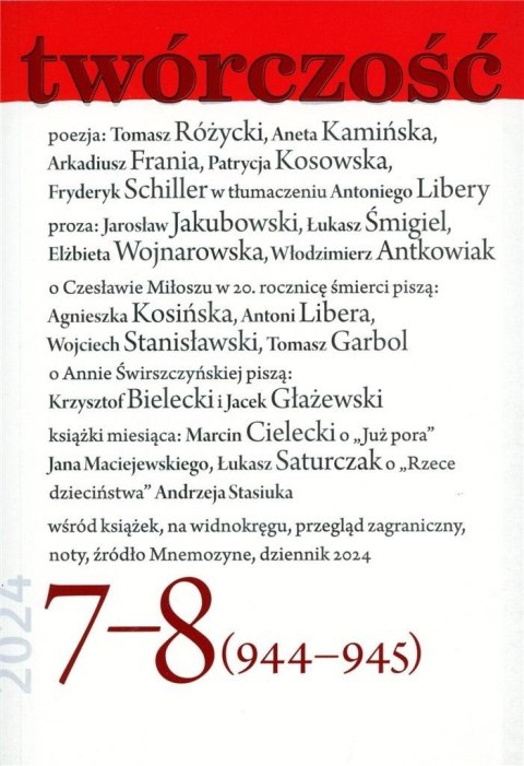 Twórczość 7-8/2024 Twórczość 7-8/2024