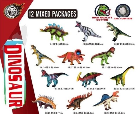 Dinozaur winylowy MIX Dinozaur winylowy MIX