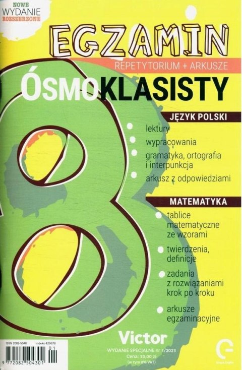 Egzamin ósmoklasisty. Repetytorium+arkusze 1/2023 Egzamin ósmoklasisty. Repetytorium+arkusze 1/2023