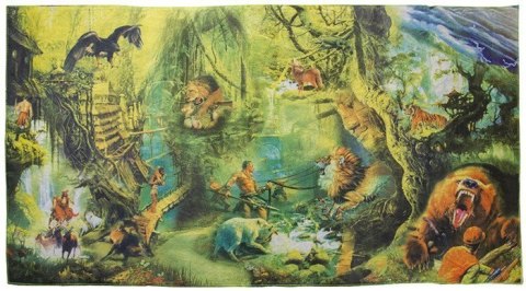 Mata Dywan Koc Na Podłogę Dżungla 108 cm x 58 cm Mata Dywan Koc Na Podłogę Dżungla 108 cm x 58 cm