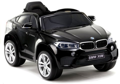 Auto na Akumulator BMW X6 Czarne Skóra, EVA Auto na Akumulator BMW X6 Czarne Skóra, EVA