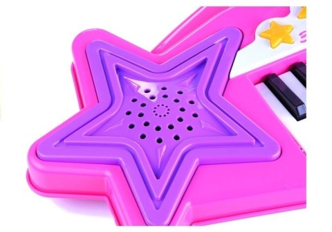 Keyboard Organki 37 Klawiszy MP3 Mikrofon Różowe Keyboard Organki 37 Klawiszy MP3 Mikrofon Różowe