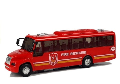 Model Autobusu Bus Straży Pożarnej Świeci Czerwony Model Autobusu Bus Straży Pożarnej Świeci Czerwony