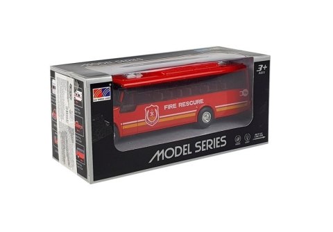 Model Autobusu Bus Straży Pożarnej Świeci Czerwony Model Autobusu Bus Straży Pożarnej Świeci Czerwony