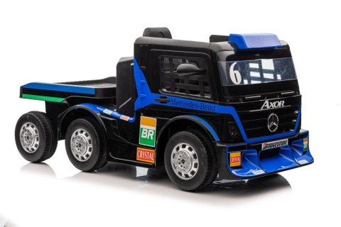 Auto Na Akumulator Mercedes + Naczepa XMX622B Granatowy LCD Auto Na Akumulator Mercedes + Naczepa XMX622B Granatowy LCD