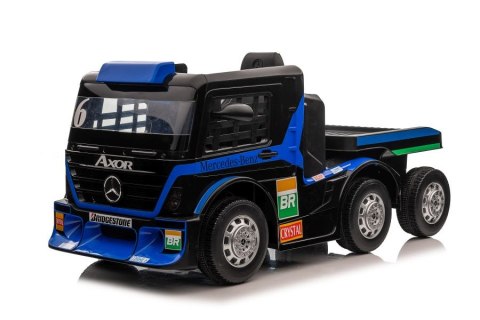 Auto Na Akumulator Mercedes + Naczepa XMX622B Granatowy LCD Auto Na Akumulator Mercedes + Naczepa XMX622B Granatowy LCD