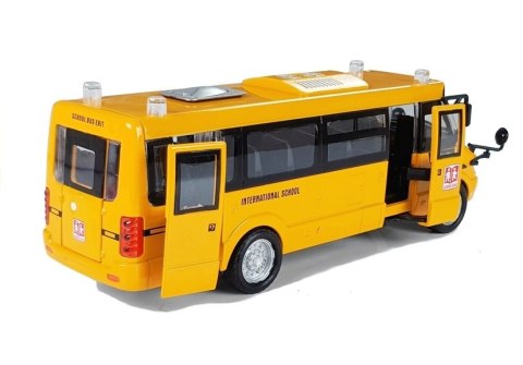 Metalowy Autobus Szkolny z silnikiem naciąganym Metalowy Autobus Szkolny z silnikiem naciąganym
