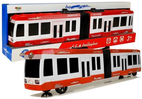 Autobus Przegubowy z Napędem Frykcyjnym Czerwony Autobus Przegubowy z Napędem Frykcyjnym Czerwony