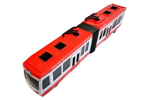 Autobus Przegubowy z Napędem Frykcyjnym Czerwony Autobus Przegubowy z Napędem Frykcyjnym Czerwony