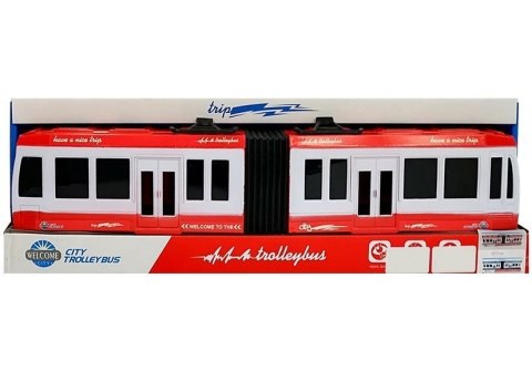 Autobus Przegubowy z Napędem Frykcyjnym Czerwony Autobus Przegubowy z Napędem Frykcyjnym Czerwony