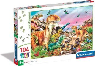 Puzzle 104 Super Kolor Land of Dinosaurs