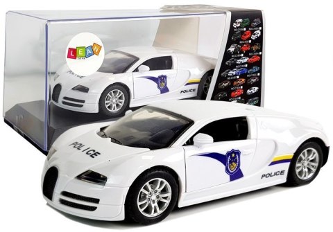 Auto Sportowe Policyjne Policja z Napędem Dźwięk Światła Białe Auto Sportowe Policyjne Policja z Napędem Dźwięk Światła Białe