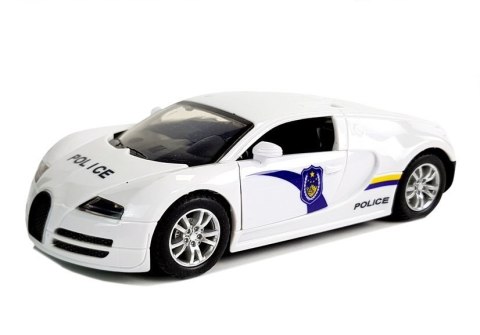 Auto Sportowe Policyjne Policja z Napędem Dźwięk Światła Białe Auto Sportowe Policyjne Policja z Napędem Dźwięk Światła Białe