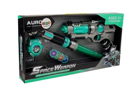 Pistolet Laserowy Miecz Świetlny Miotacz Dysków Zestaw Pistolet Laserowy Miecz Świetlny Miotacz Dysków Zestaw