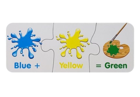 Puzzle Edukacyjne Kolory Angielski 10 Połączeń