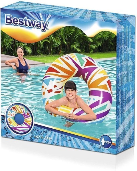 Dmuchane Koło Kolorowe 107 cm Bestway 36228 Dmuchane Koło Kolorowe 107 cm Bestway 36228