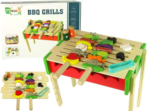 Drewniany Grill Akcesoria Barbecue Szaszłyki Grillowanie Pieczenie Drewniany Grill Akcesoria Barbecue Szaszłyki Grillowanie Pieczenie
