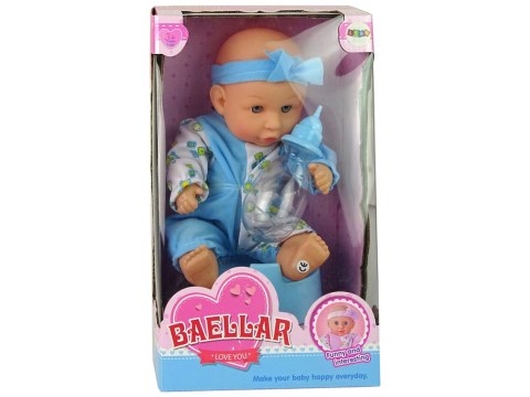 Lalka Bobas Niebieska Nocnik Siusia Pije Kokardka 24 cm Lalka Bobas Niebieska Nocnik Siusia Pije Kokardka 24 cm
