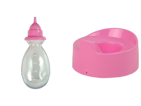 Lalka Bobas Różowa Nocnik Siusia Pije Kokardka 24 cm Lalka Bobas Różowa Nocnik Siusia Pije Kokardka 24 cm