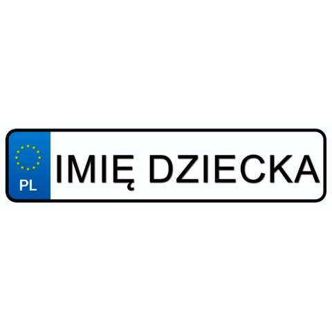 Tablice Rejestracyjne Naklejka Imię Twojego Dziecka Tablice Rejestracyjne Naklejka Imię Twojego Dziecka