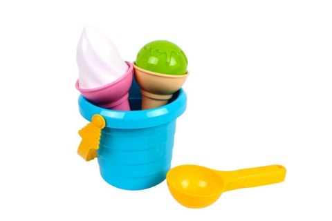 Zestaw Do Piasku Lody Wiaderko Niebieskie Łyżka 5736 Zestaw Do Piasku Lody Wiaderko Niebieskie Łyżka 5736