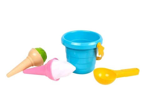 Zestaw Do Piasku Lody Wiaderko Niebieskie Łyżka 5736 Zestaw Do Piasku Lody Wiaderko Niebieskie Łyżka 5736