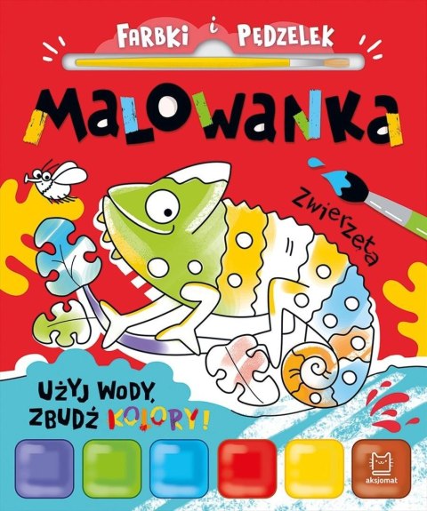 Farbki i pędzelek. Malowanka. Użyj wody, zbudź...