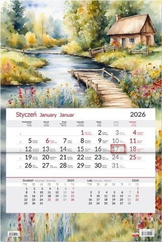 Kalendarz 2026 jednodzielny Chatka