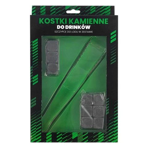 Kamienne kostki chłodzące do drinków + szczypce Kamienne kostki chłodzące do drinków + szczypce