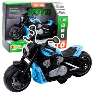 Motocykl na baterie niebieski