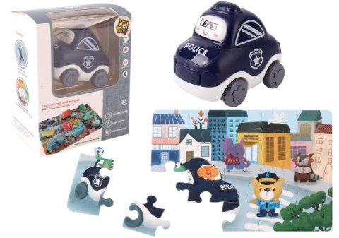Auto puzzle Przygoda drogowa policja