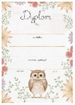 Dyplom A4 Sówka