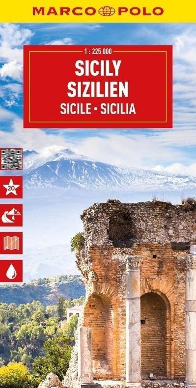 Mapa drogowa Sycylia 1:225 000