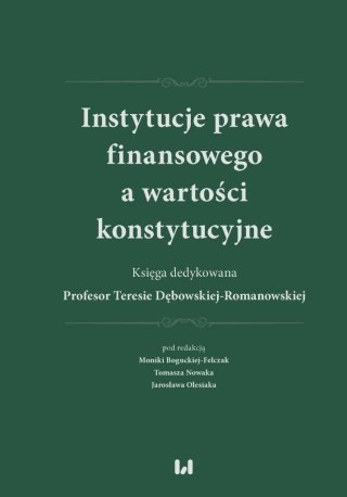 Instytucje prawa finansowego a wartości konstyt.
