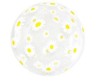 Balon Aqua kryształowy stokrotki 51cm