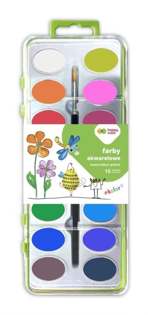 Farby akwarelowe Premium 12kolorów HAPPY COLOR