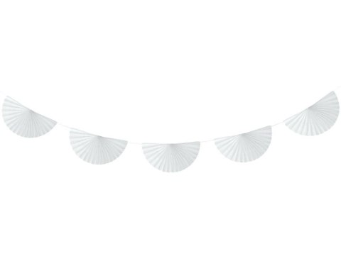 Girlanda papierowa W&C Wachlarze biała 300cm Girlanda papierowa W&C Wachlarze biała 300cm