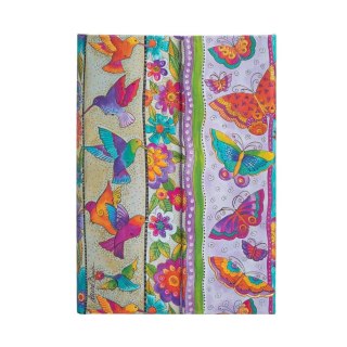 Notatnik w linie Hummingbirds & Flutterbyes midi