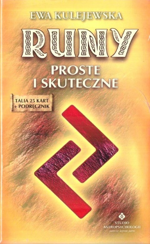 Runy proste i skuteczne 25 kart + podręcznik Runy proste i skuteczne 25 kart + podręcznik
