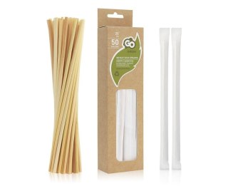 Słomki z pszenicy w papierku 5x200mm 50szt