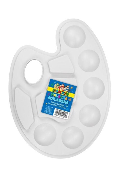 Paletka malarska 17x23cm 10 wgłębień biała