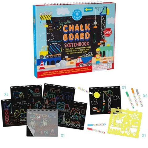 Szkicownik z kredowymi pisakami Na Budowie