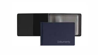 Okładka na dokumenty małe premium granat