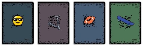 Zeszyt A5/16K kratka 70g UV Pixel (20szt)