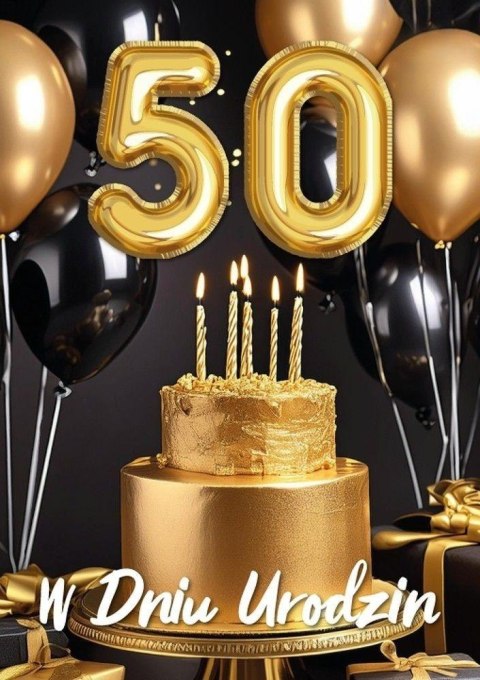 Karnet B6 3D Urodziny 50 Karnet B6 3D Urodziny 50